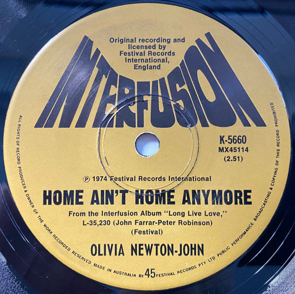 Olivia Newton-John : I Love You, I Honestly Love You (7", Single)