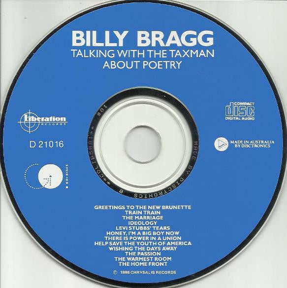 Billy Bragg : Talking With The Taxman About Poetry (CD, Album, RE)
