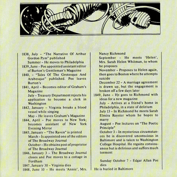 The Alan Parsons Project : Tales Of Mystery And Imagination (CD, Album, RE, RM)