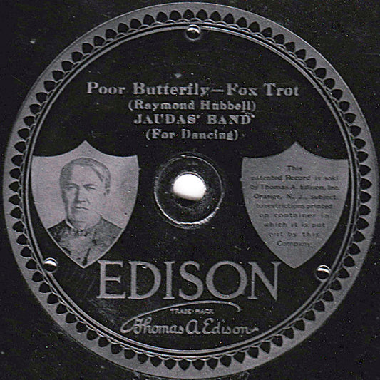 Jaudas' Band  /  Jaudas' Society Orchestra : Poor Butterfly / The Missouri Waltz (Edison Disc, Eng)
