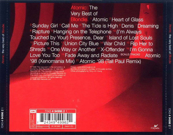 Blondie : Atomic: The Very Best Of Blondie (CD, Comp)
