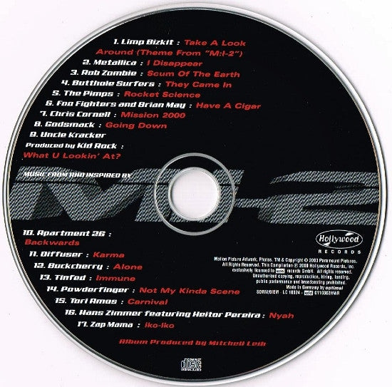 Various : Music From And Inspired By M:i-2 (CD, Album, Comp)