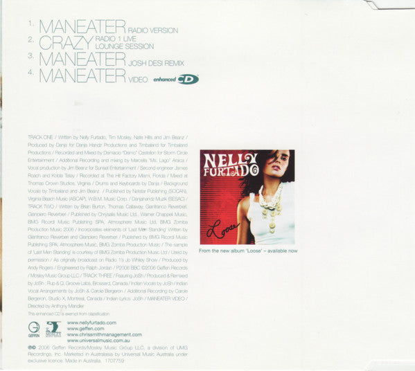 Nelly Furtado : Maneater (CD, Single, Enh)