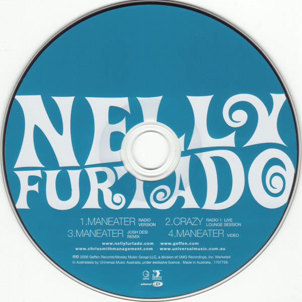 Nelly Furtado : Maneater (CD, Single, Enh)