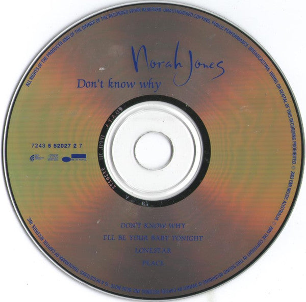 Norah Jones : Don't Know Why (CD, Maxi)