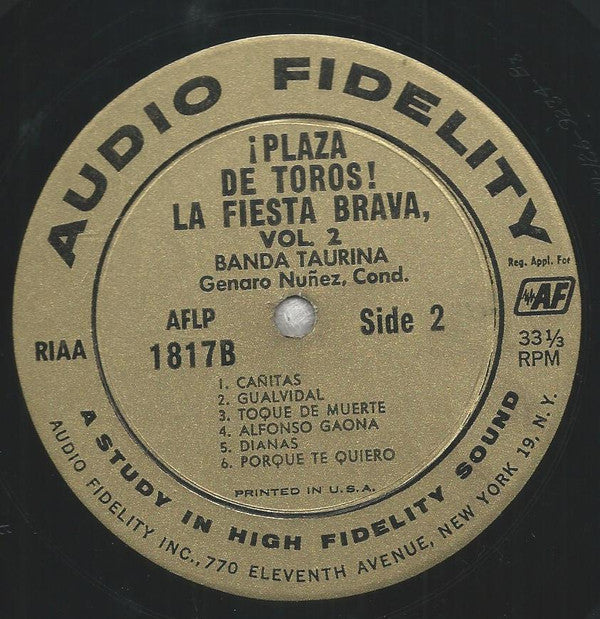 Banda Taurina : Plaza De Toros! La Fiesta Brava Vol. 2 (LP, Album, Mono, Gat)