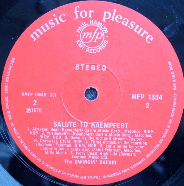 The Swingin' Safari : Salute To Kaempfert (LP)