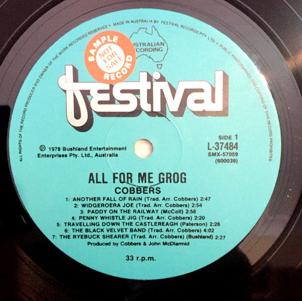 Cobbers : All For Me Grog (LP, Album, RE)