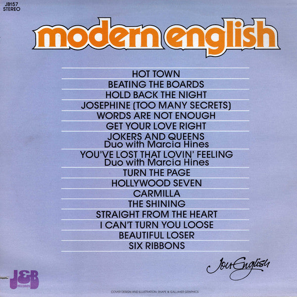 Jon English (3) : Modern English (LP, Comp)