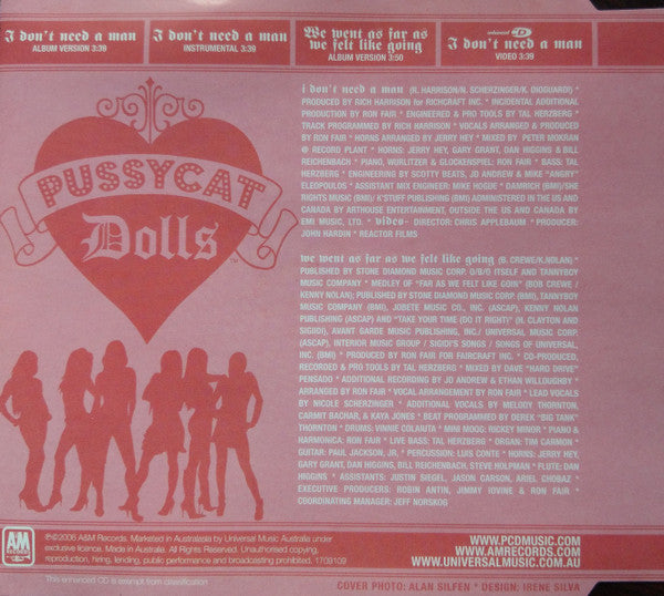 Pussycat Dolls* : I Don't Need A Man (CD, Maxi, Enh)