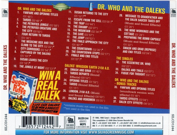 Malcolm Lockyer, Bill McGuffie and Barry Gray : Dr. Who & The Daleks (CD, Album, Comp)