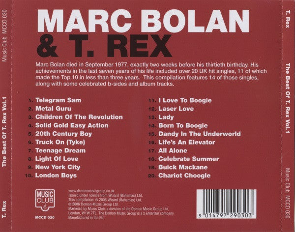 T.Rex* : The Best Of T.Rex Volume 1 (CD, Comp, RE)