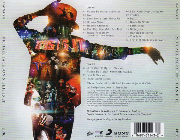 Michael Jackson : This Is It (2xCD, Album, Comp)