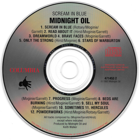 Midnight Oil : Scream In Blue - Live (CD, Album, RE)