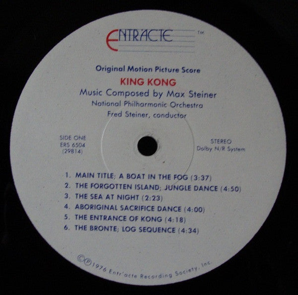 The National Philharmonic Orchestra*, Fred Steiner, Max Steiner : King Kong: The Original Motion Picture Score 1933 (LP, Dol)