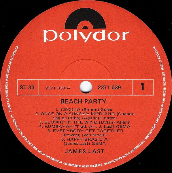 James Last : Beach Party (LP, Album)