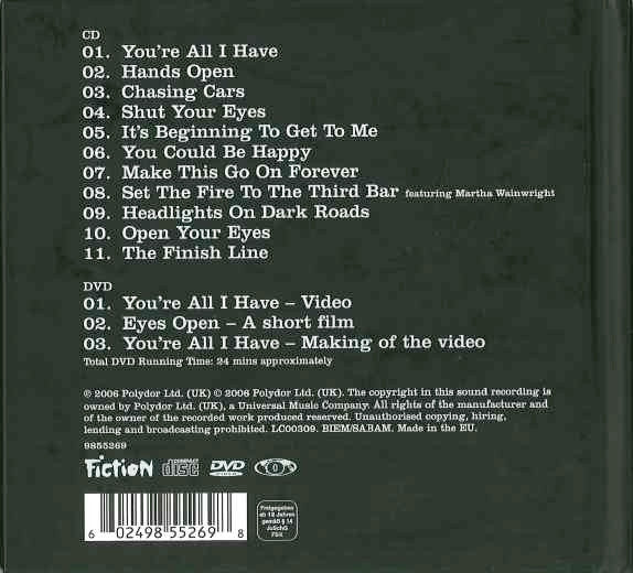 Snow Patrol : Eyes Open (CD, Album + DVD + Ltd)