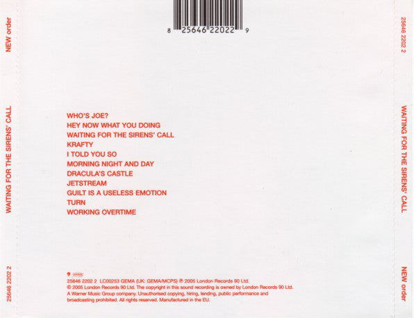 New Order : Waiting For The Sirens' Call (CD, Album)