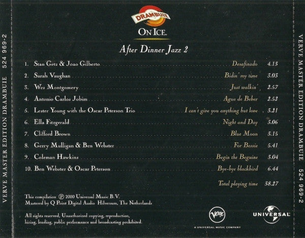 Various : Verve Master Edition Drambuie - After Dinner Jazz 2 (CD, Comp)