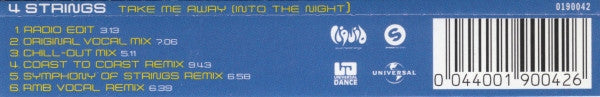 4 Strings : Take Me Away (Into The Night) (CD, Maxi)