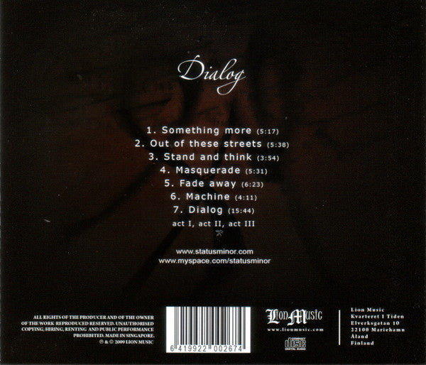 Status Minor : Dialog (CD, Album)