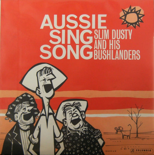 Slim Dusty And His Bushlanders : Aussie Sing Song (LP, Album, Mono, RE)