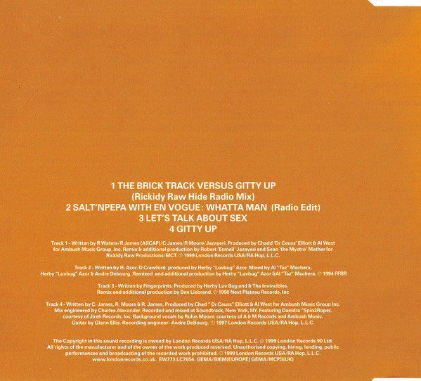 Salt 'N' Pepa : The Brick Track Versus Gitty Up (CD, Single)