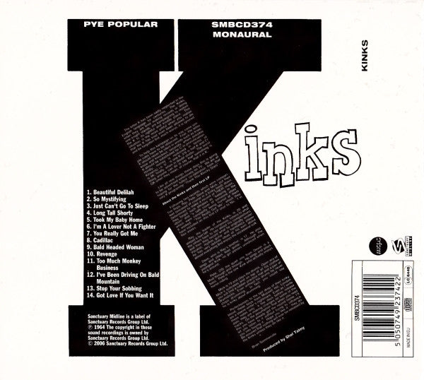 The Kinks : Kinks (CD, Album, RE, RM, Dig)