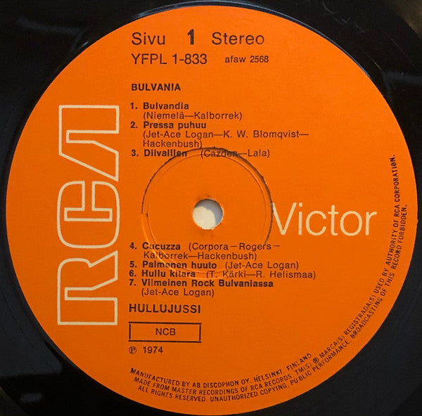 Hullujussi : Bulvania (LP, Album)