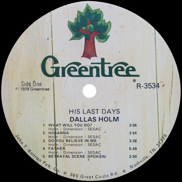 Dallas Holm : His Last Days (LP)