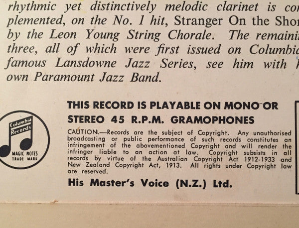 Acker Bilk : Four Hits And A Mister (7", EP, Mono)