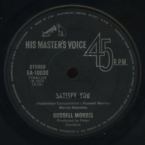 Russell Morris : Wings Of An Eagle (7", Single)
