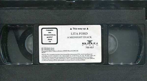 Lita Ford : A Midnight Snack (VHS, PAL)
