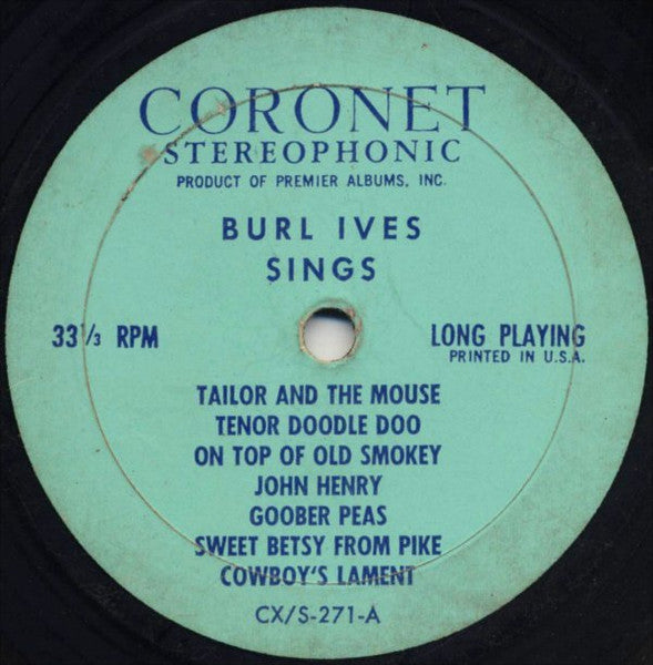 Burl Ives / Chad Willis And The Beachstones : Burl Ives Sings (LP)