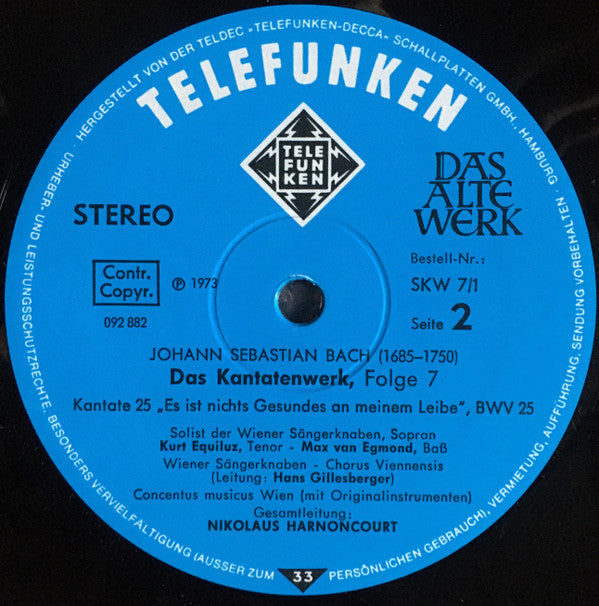 Joh:Sebast: Bach* : Das Kantatenwerk (Complete Cantatas) | BWV 24-27 | Vol. 7 (2xLP + Box)