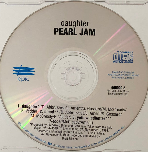 Pearl Jam : Daughter (CD, Maxi)