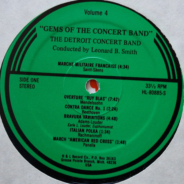 The Detroit Concert Band, Leonard B. Smith : Gems Of The Concert Band Volume 4 (LP, Album)