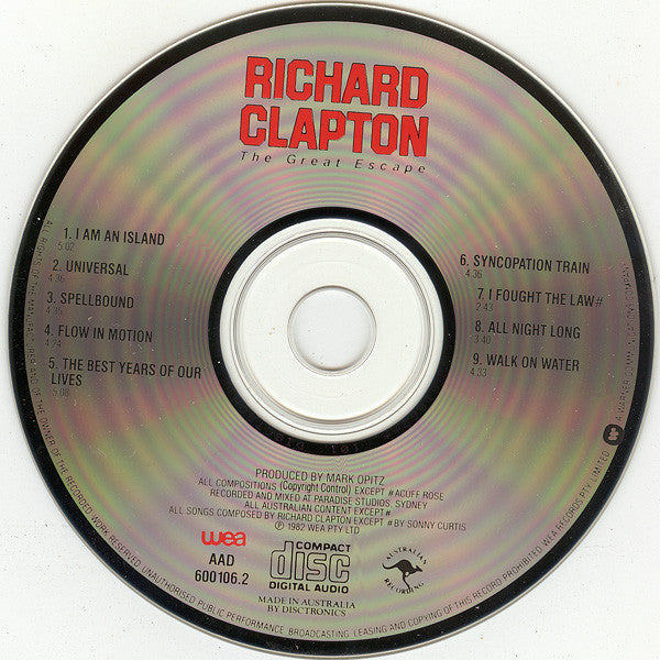 Richard Clapton : The Great Escape (CD, Album)