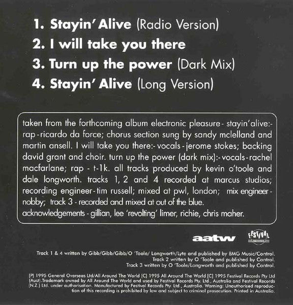 N-Trance Featuring Ricardo Da Force : Stayin' Alive (CD, Single)