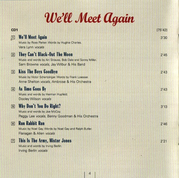 Various : Songs That Won The War (4xCD, Comp + Box)