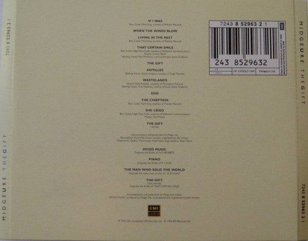 Midge Ure : The Gift (CD, Album, RE, RM)