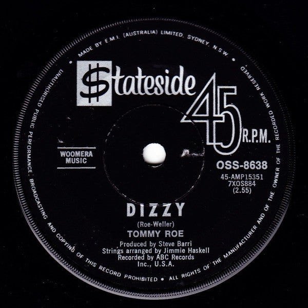 Tommy Roe : Dizzy (7", Single)