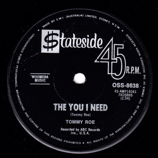 Tommy Roe : Dizzy (7", Single)