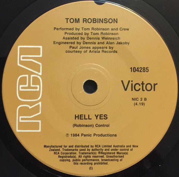 Tom Robinson : War Baby (7", Single)