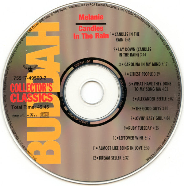 Melanie (2) : Candles In The Rain (CD, Album, RE, RM)