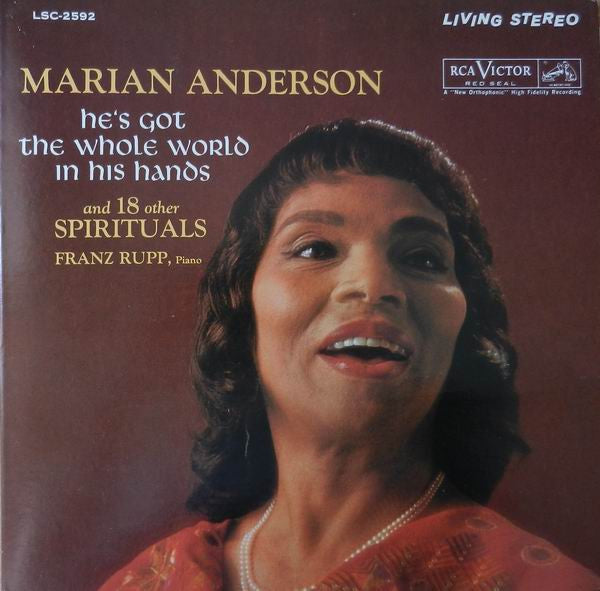 Marian Anderson, Franz Rupp : He's Got The Whole World In His Hands  (And 18 Other Spirituals) (LP, Ind)