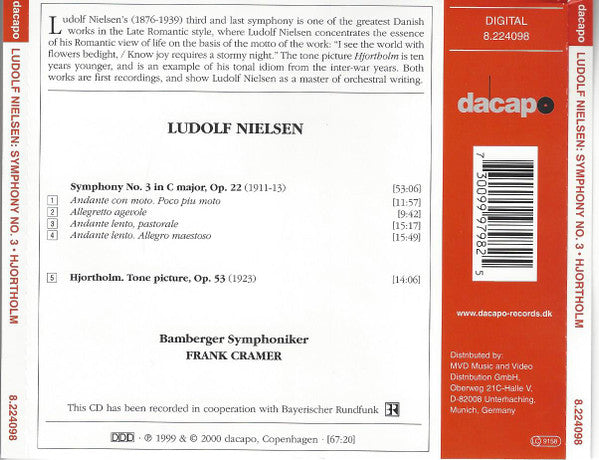 Ludolf Nielsen – Bamberger Symphoniker, Frank Cramer : Symphony No. 3 • Hjortholm (CD, Album)