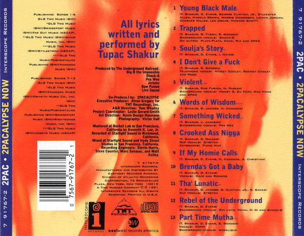 2Pac : 2Pacalypse Now  (CD, Album, All)