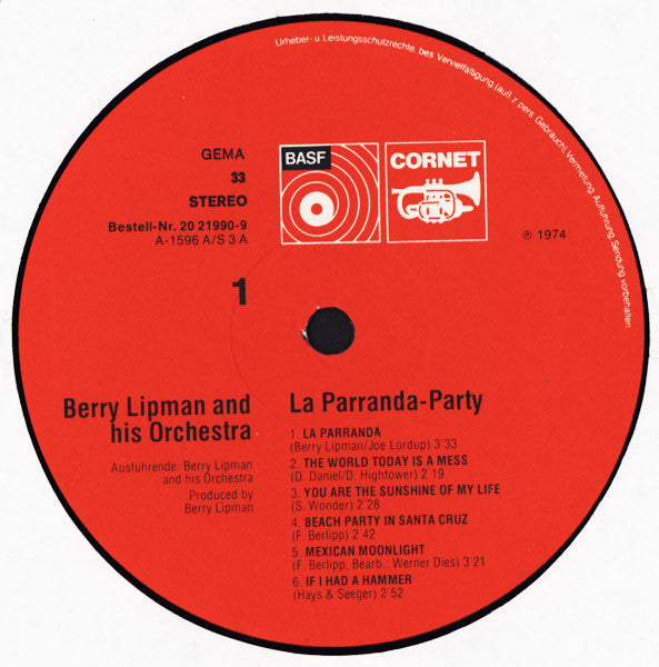 Berry Lipman & His Orchestra : La Parranda Party (LP, Album)