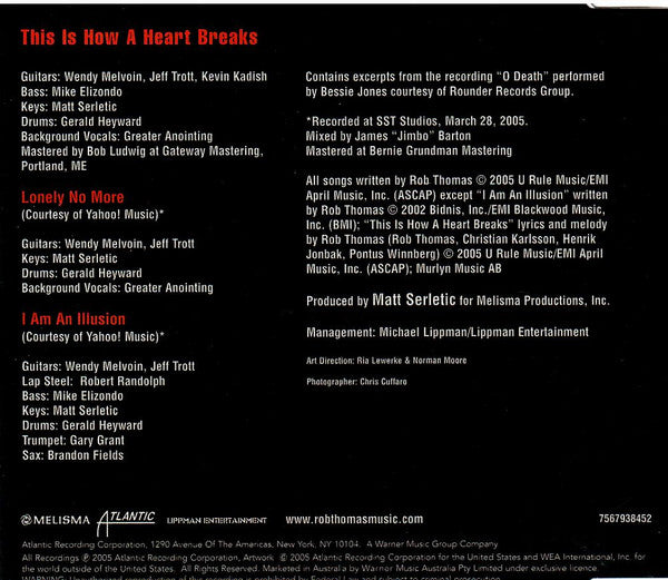 Rob Thomas : This Is How A Heart Breaks (CD, Single)